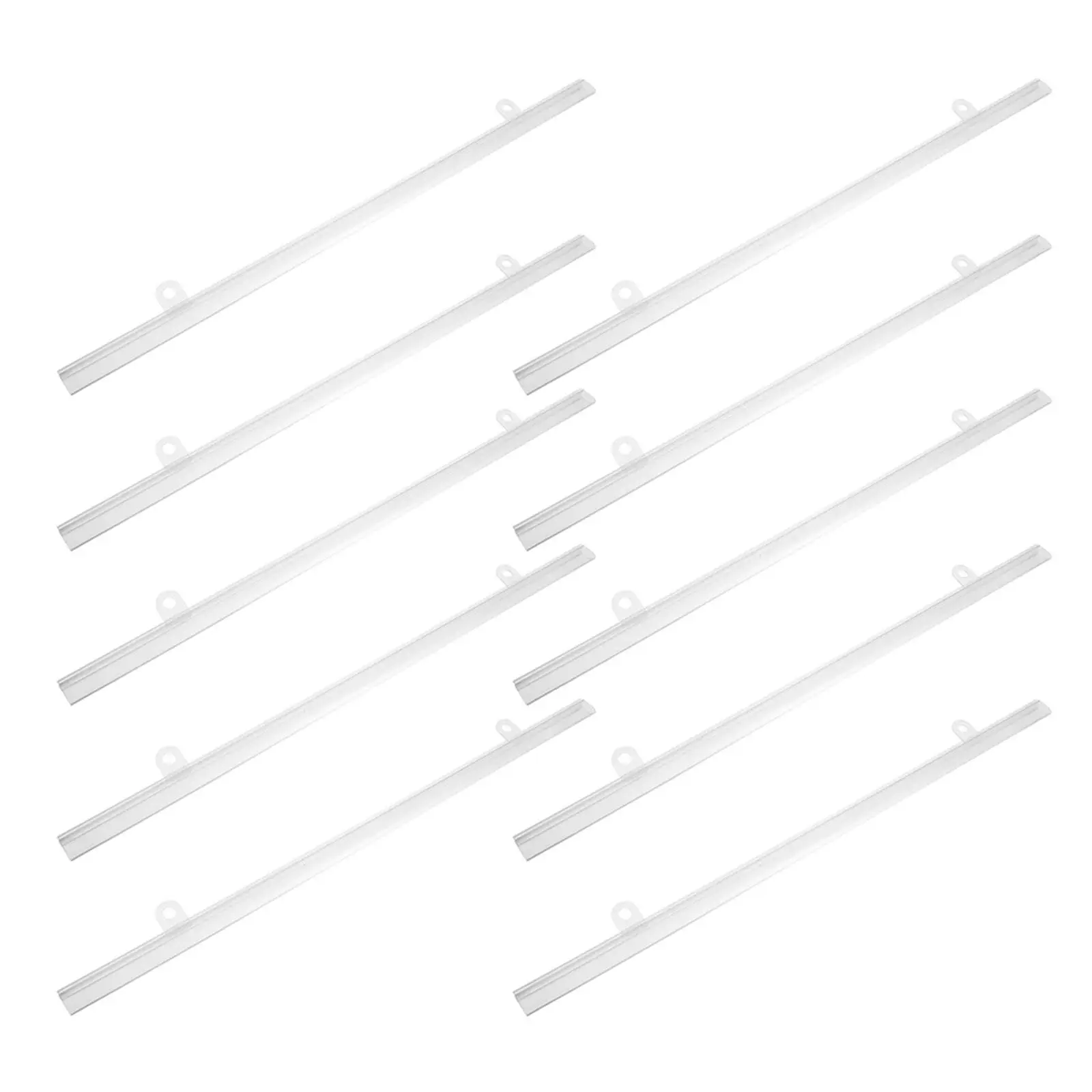 20Pcs PVC Poster Hanging Rail Suspended 50Cm Clear Ceiling Sign Bar Retail Banner Holder Strip for Supermarket Store Display