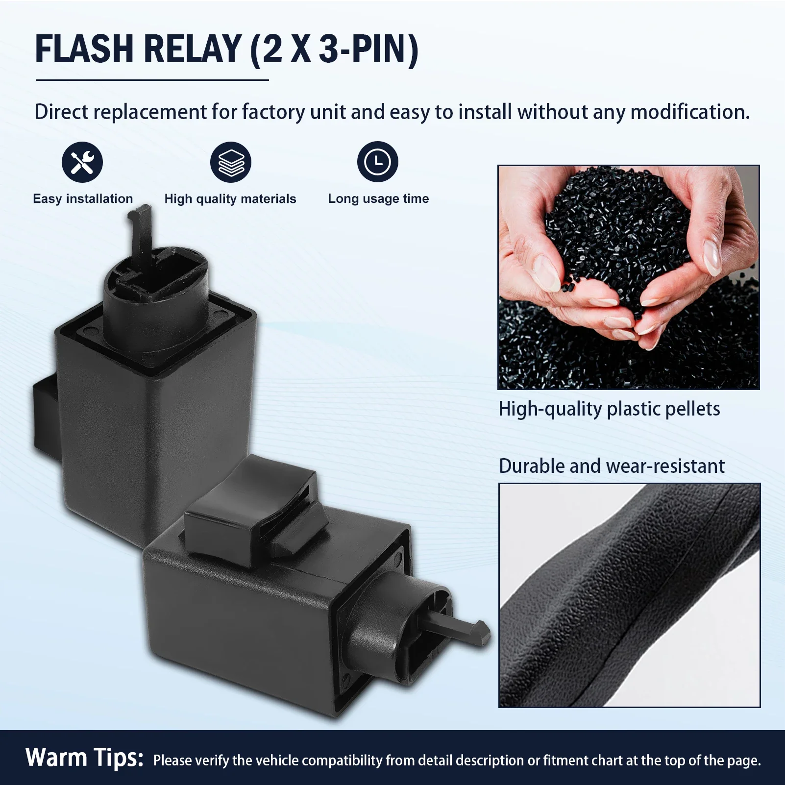 العالمي 3-Pin LED بدوره إشارة مرحل ومضي 38300KK9951 لهوندا CRF300L VTR1000F سريع فلاش فيكس 38351443741 دراجة نارية