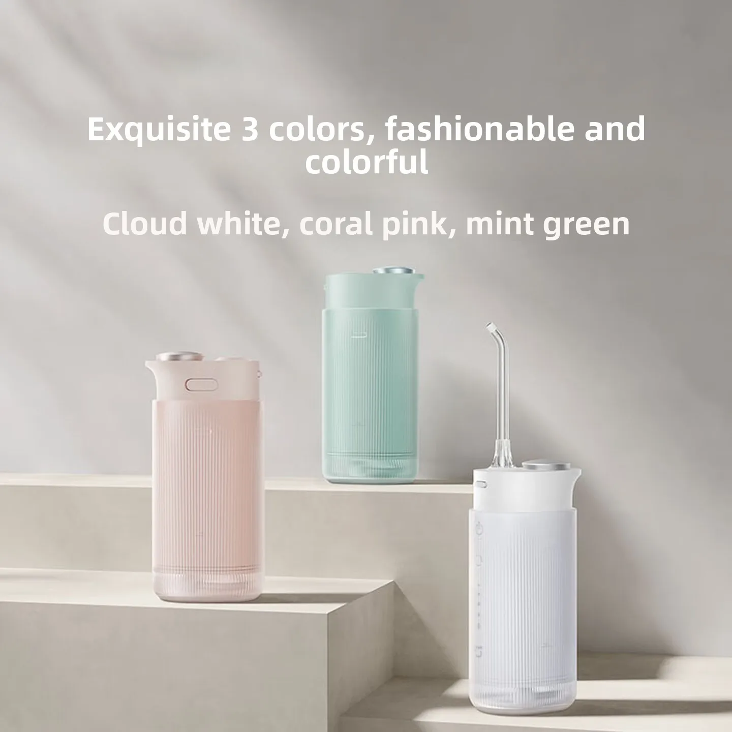 Portable Water Flosser 4 Modes Rechargeable Oral Irrigator Compact Dental Cleaner for Teeth Home Travel White Design 구강 세정기