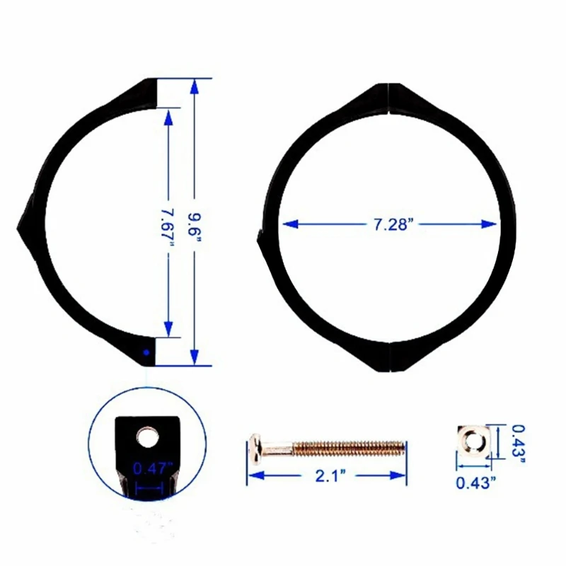 Componente travamento da tampa da bomba piscina, válvulas flange convenientes, braçadeira plástico, anéis da