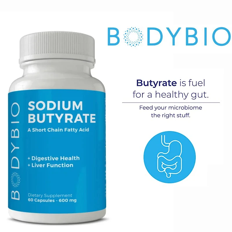 Sodium Butyrate - Short-chain Fatty Acids, Intestinal Health Supplement, Promotes Digestion, Liver Function & DNA Health Non-GMO