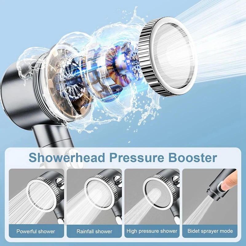 Hot Filter Shower Head And Hose High Pressure Shower Heads With Stop,Ionic Handheld Showerhead Water Saving,Shower Heads