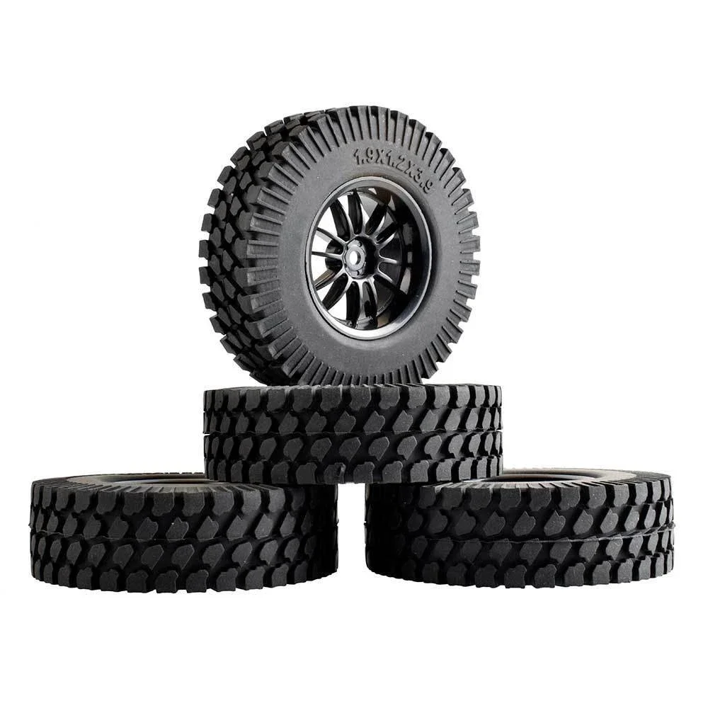 

RC 6031-T133 Plastic Wheel & 1.9inch Rubber 98mm Tires 4P For HSP 1/10 1:10 Climbing Car