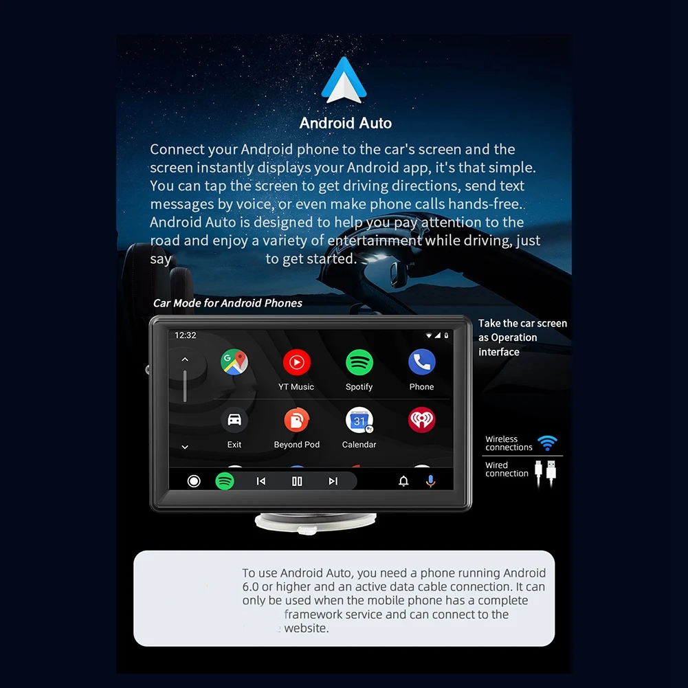 7 Zoll Autoradio Multimedia-Player drahtloses Carplay Android Auto Touchscreen für atto 3 2015-2018