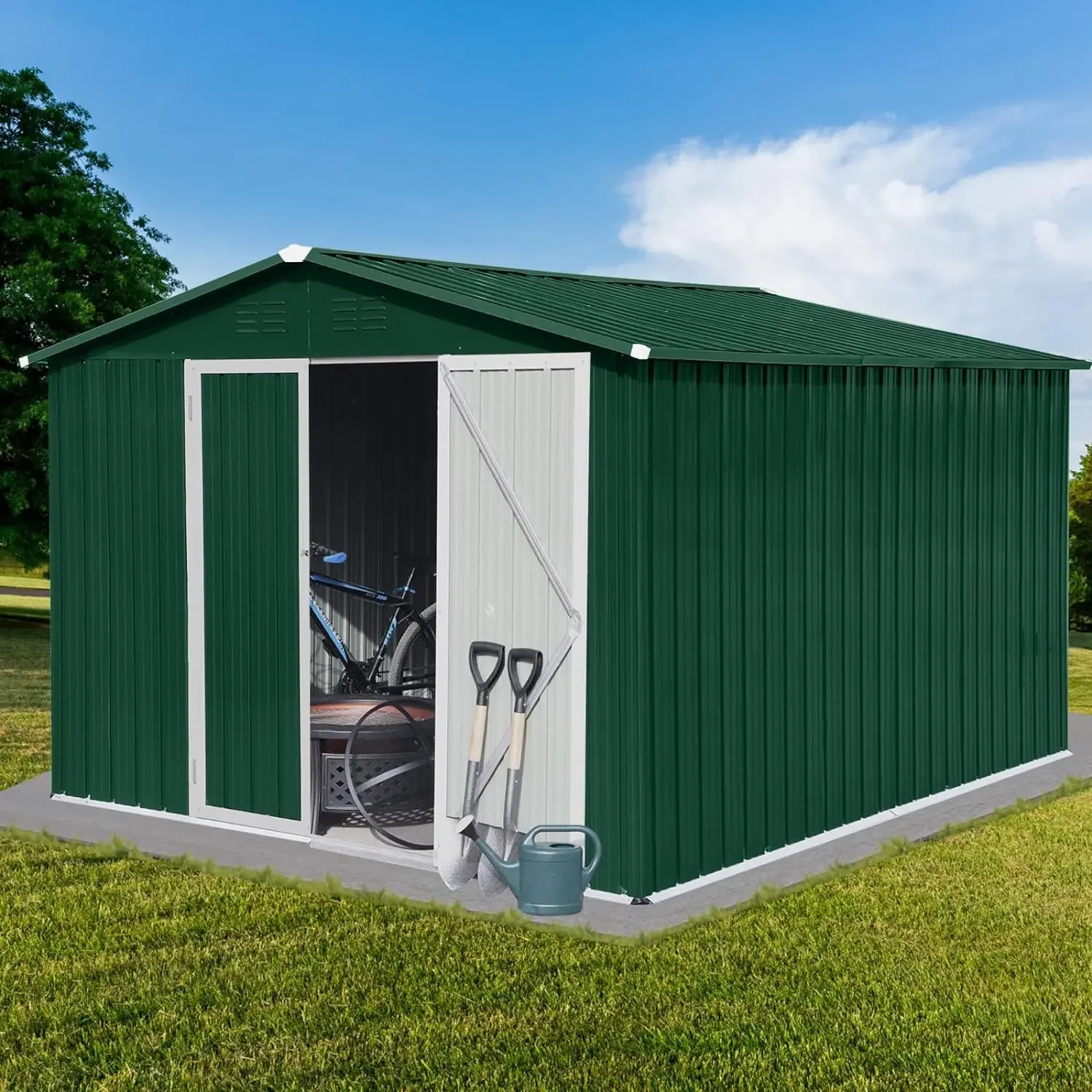 

Outdoor Shed Storage Toys Outdoor Garden Shelter Camping Tan Prefabricated Warehouse Tools Prefab House Lawn Grills Sheds Home