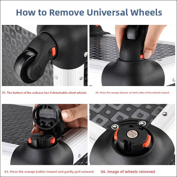 Universal Wheel Luggage Tool Box Wheel Bag Accessories Travel Suitcase Foot Wheel Luggage Carryon Spinner Wheel Removal