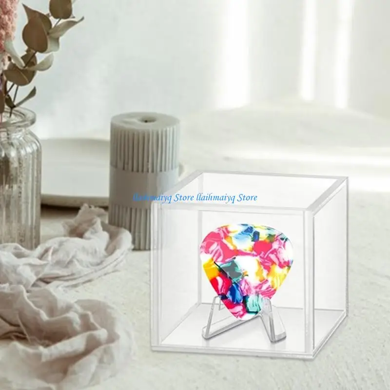 573B Multipurpose Acrylic Display Box Clear Rings Display Case for Rings and Picks