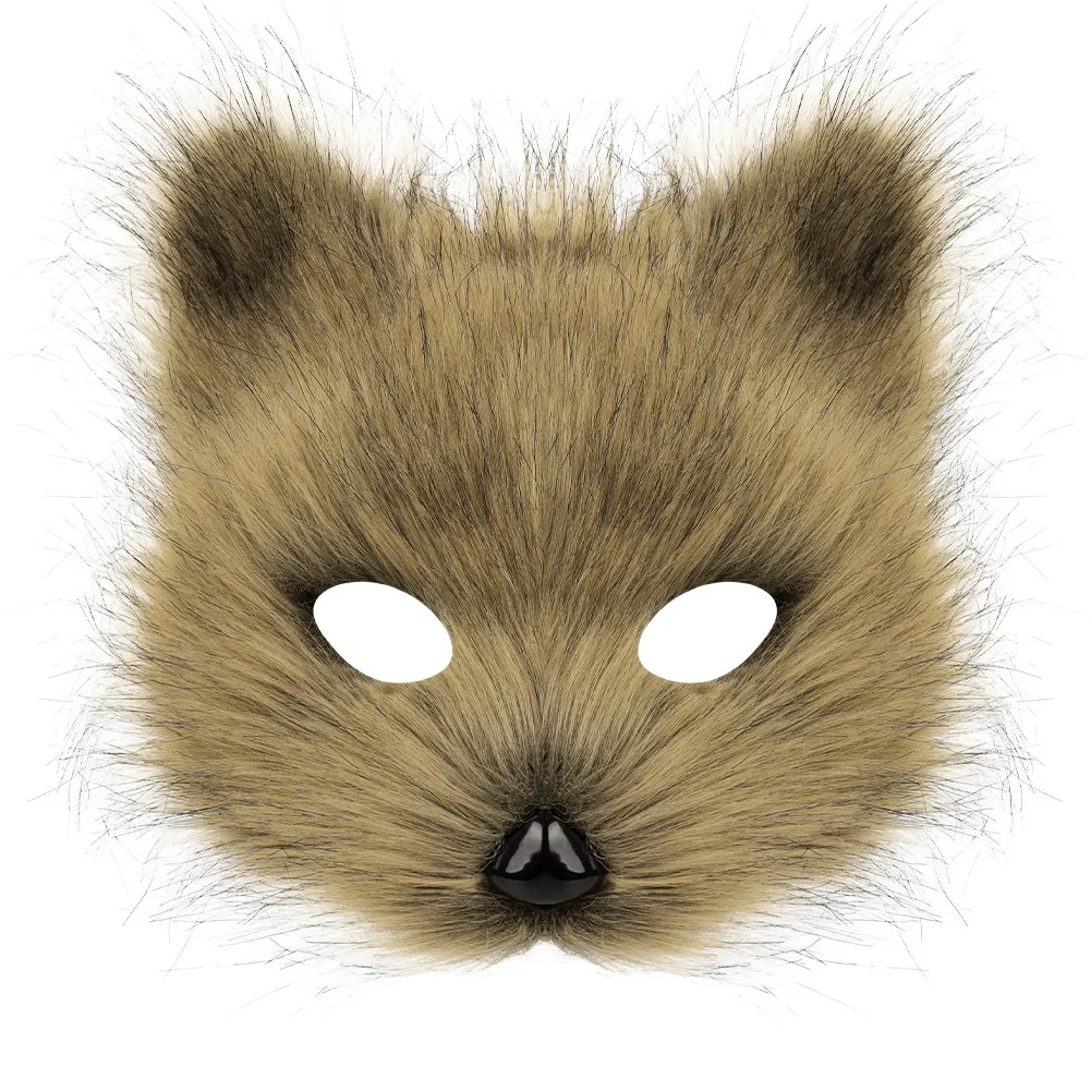 Halloween Animal Cosplay gato zorro máscara de felpa juego de rol mascota accesorios de lujo vestir accesorios de actuación de escenario
