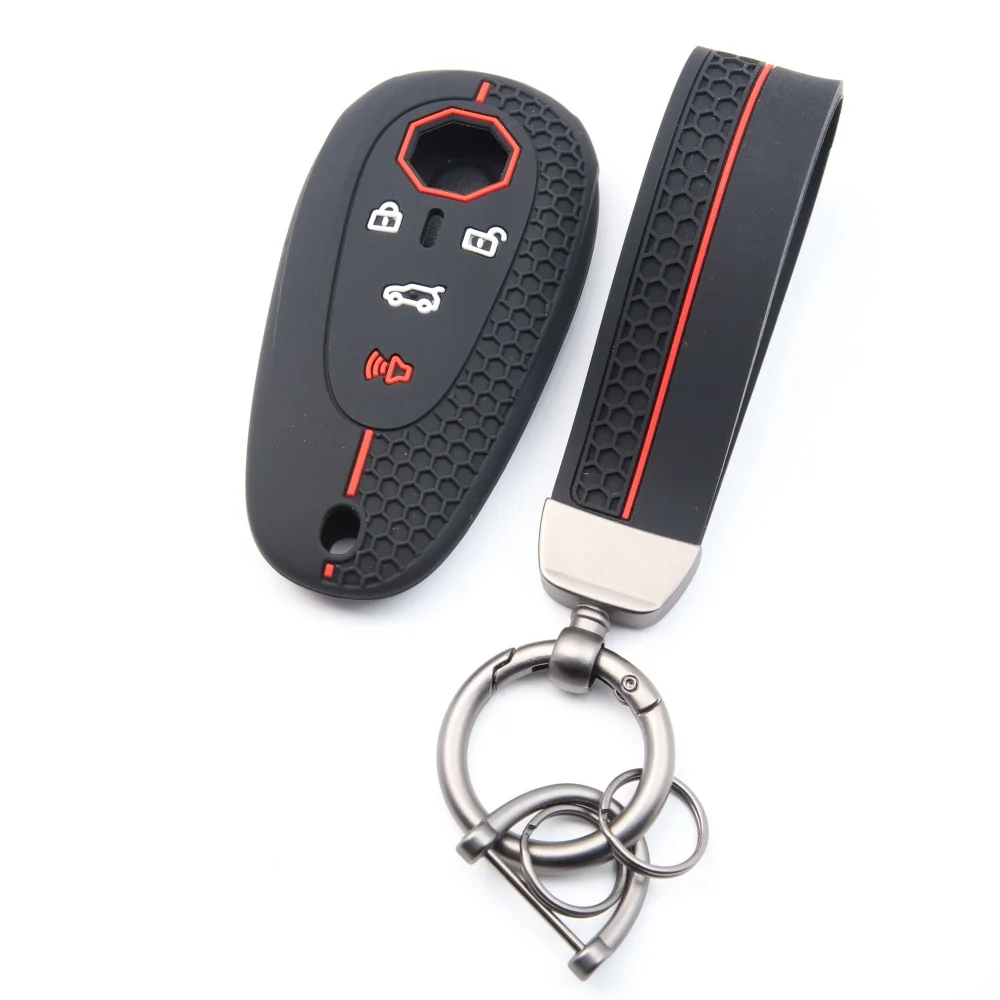 New Style 4 Button Silicone Car Remote Fob Key Cover Case for MG Car Key Bag Cyberster Car Key Set Inclusive High-End Feeling