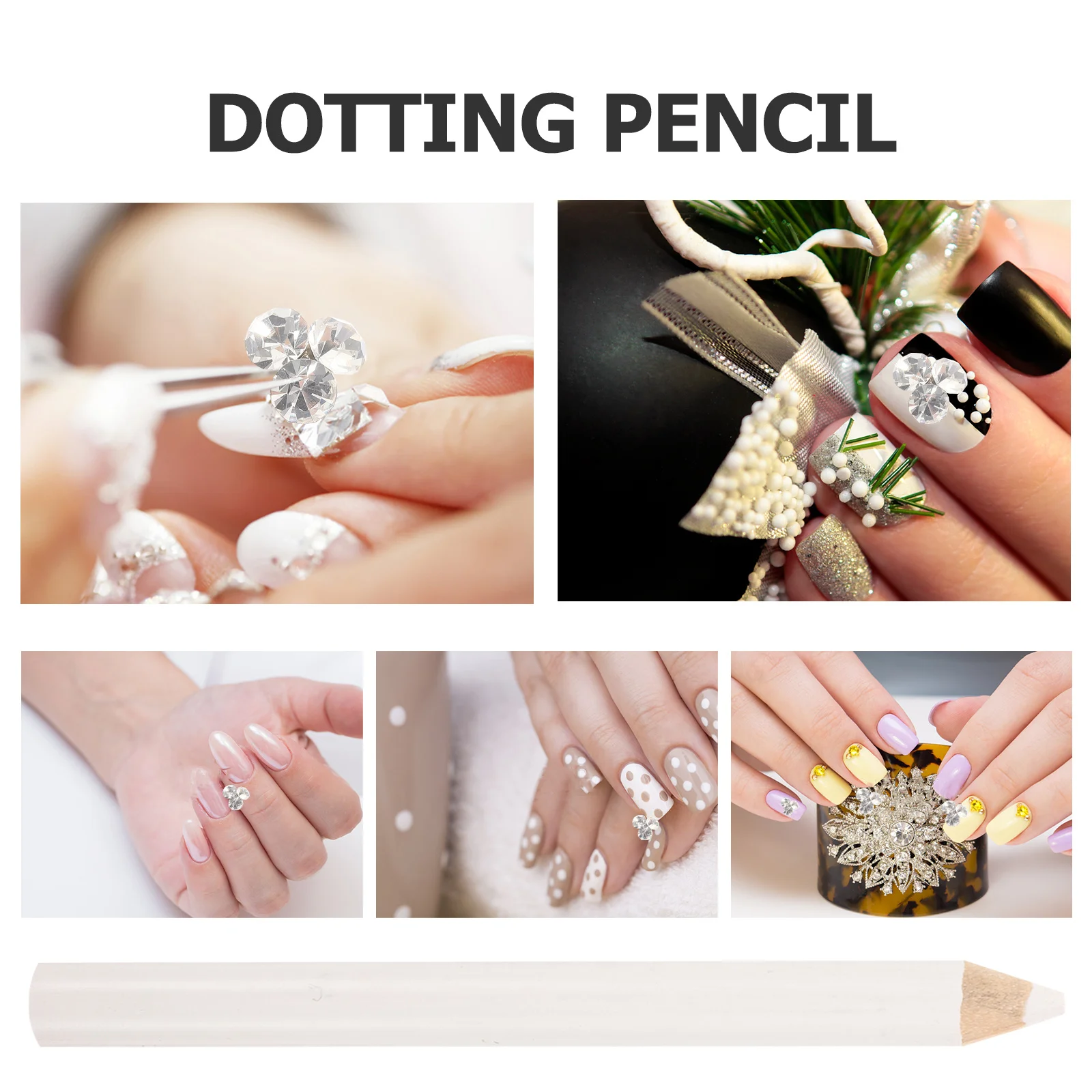 20 قطعة مسمار الفن الشمع التنقيط القلم الأبيض قابلة لإعادة الاستخدام مانيكير Diy أداة للأحجار الكريمة قطف الخرز وضع مسمار الفن توريد الإكسسوارات #3