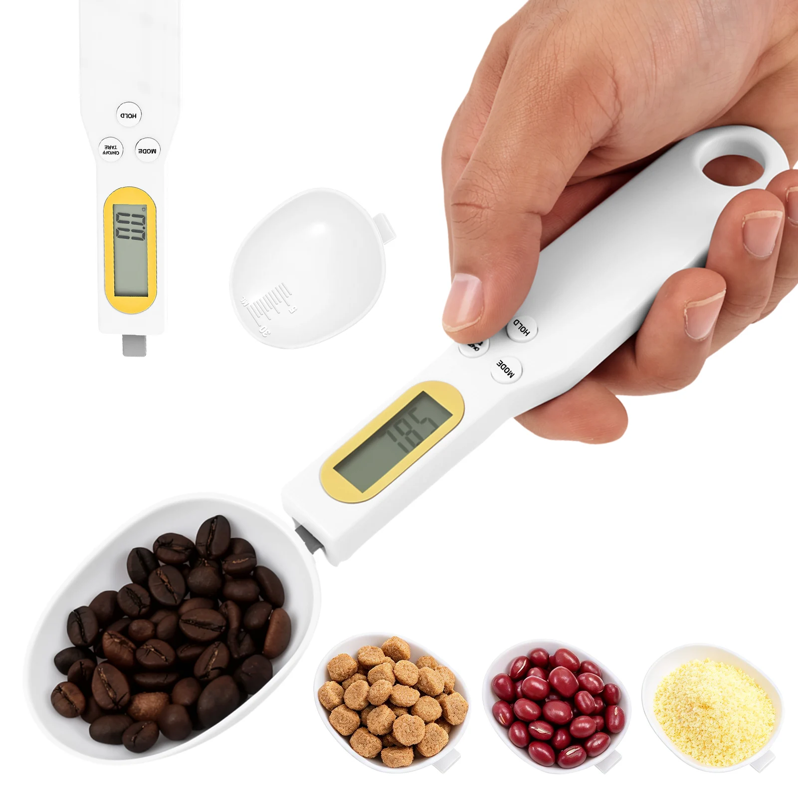 Mini Spoon Scale Digital Kitchen Scale Electronic LCD Food Scale 0.1-500g Cooking Flour Milk Coffee Powder Weight Measure Spoon