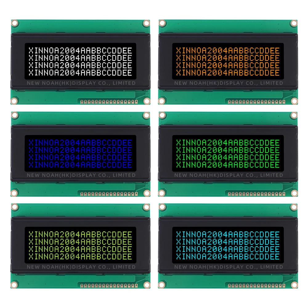 BTN 블랙 필름 흰색 2004K 문자 LCD 모듈 디스플레이 화면, 산업용 등급 ST7066, IIC/I2C 인터페이스 어댑터 보드, 4x20, 4x20