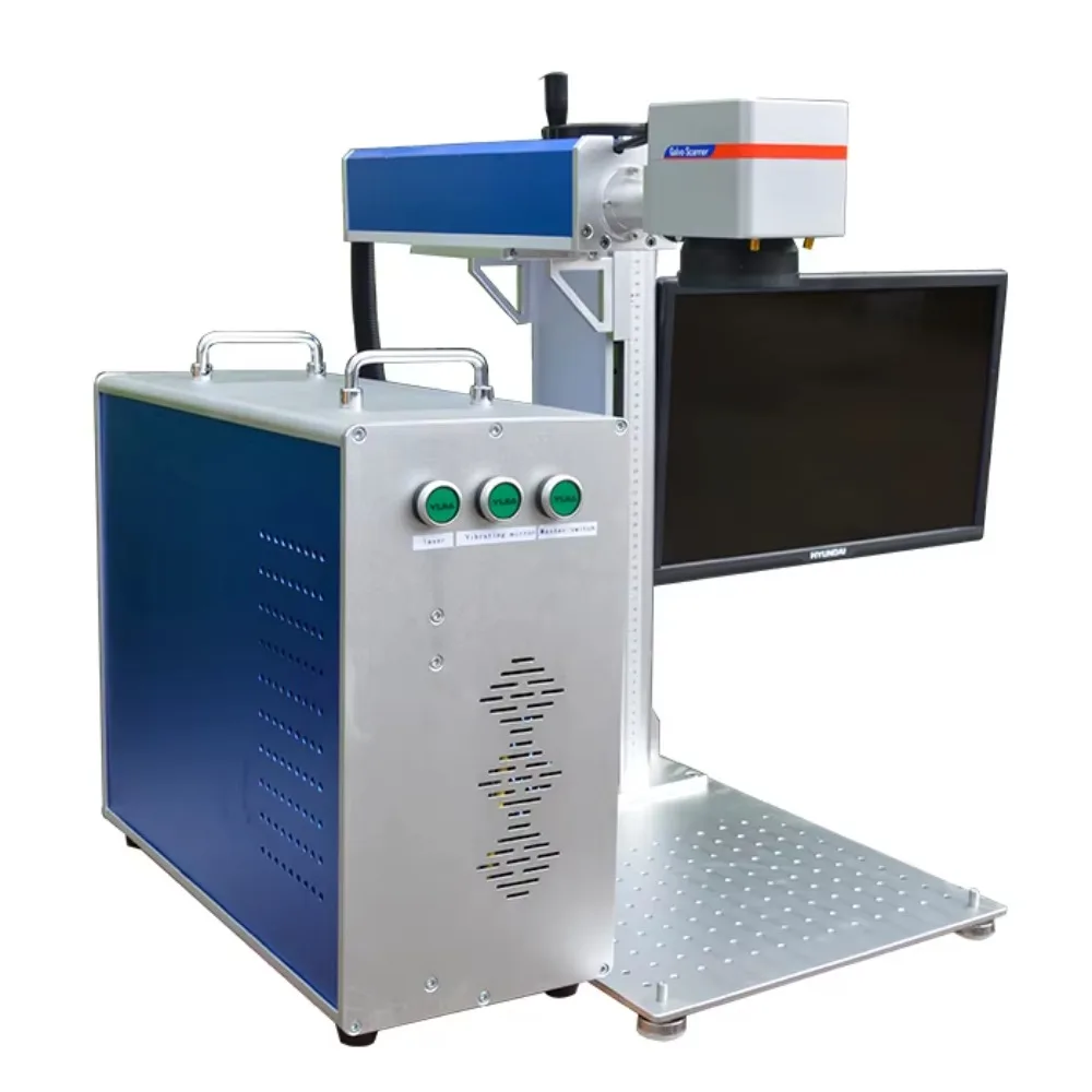 Rotary Fiber Laser Marking Machine 20W 30W 50W 60W 100W with Raycus for Metal