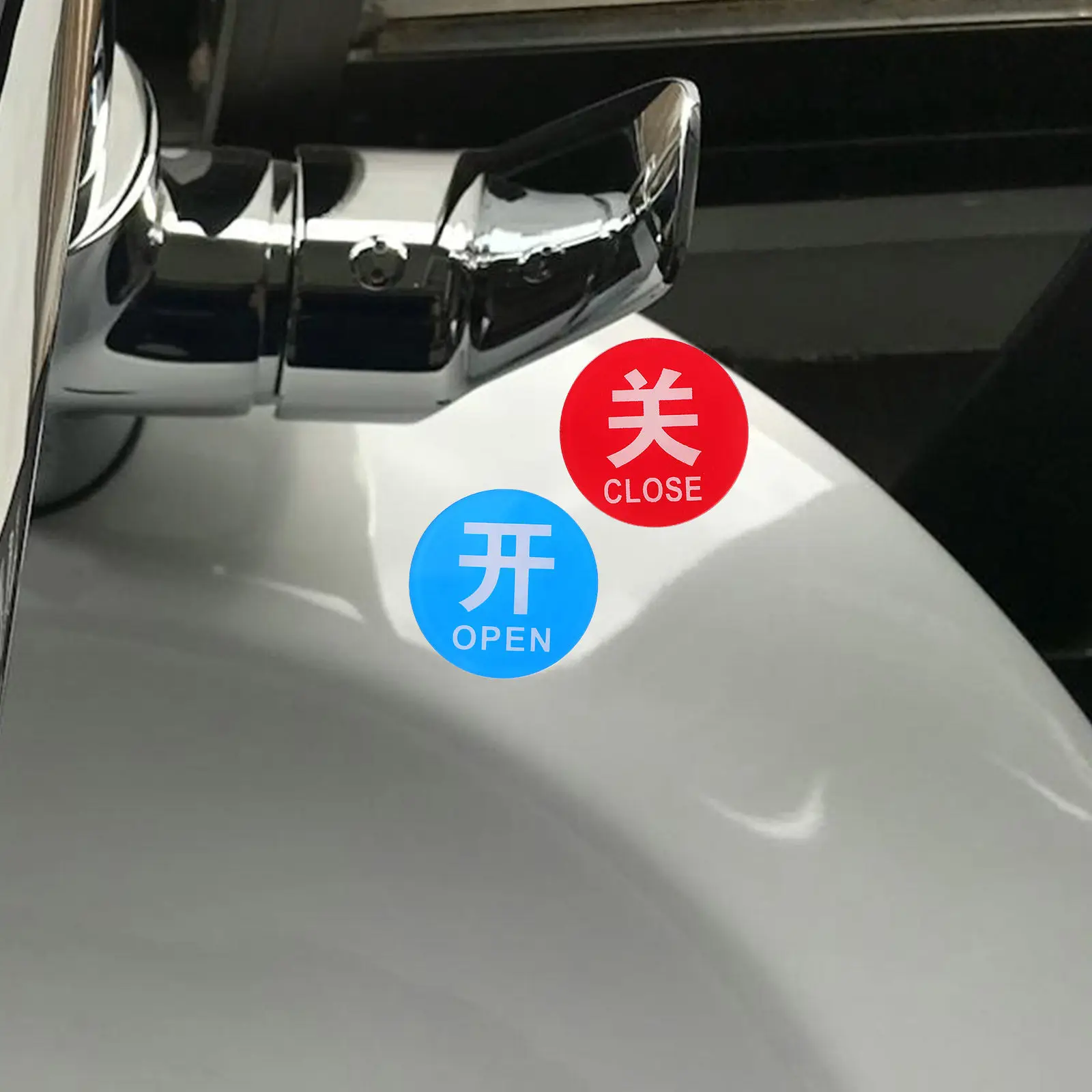 1Set Acrylic Hot Cold Water Labels for Faucet Bathroom Shower Hotel Restroom Safety Signs Sleek Water Drop Design Adhesive