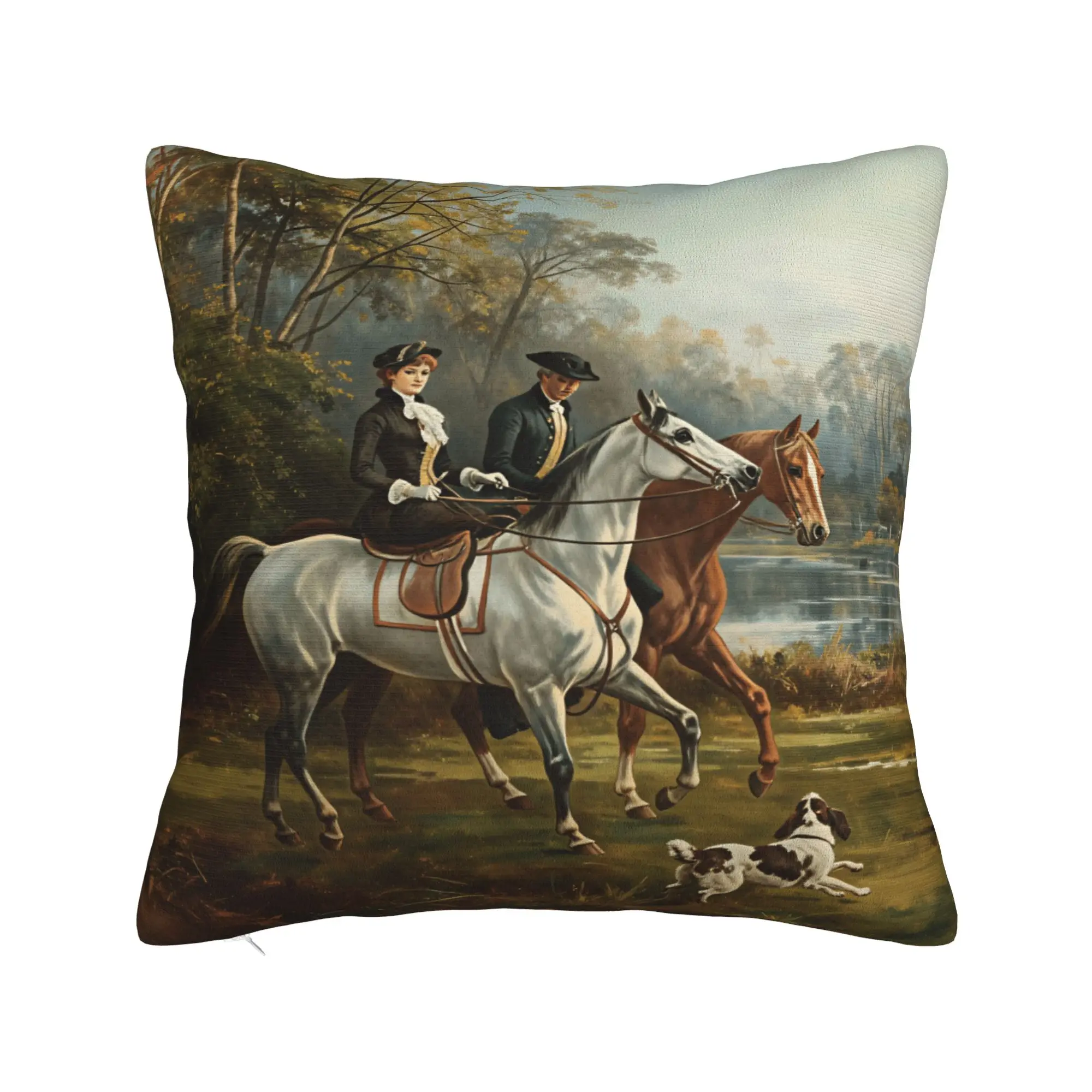 Pillow Cover Equestrian  Kawaii Pillow Case For Sofa Car Home Decor Pillowcases