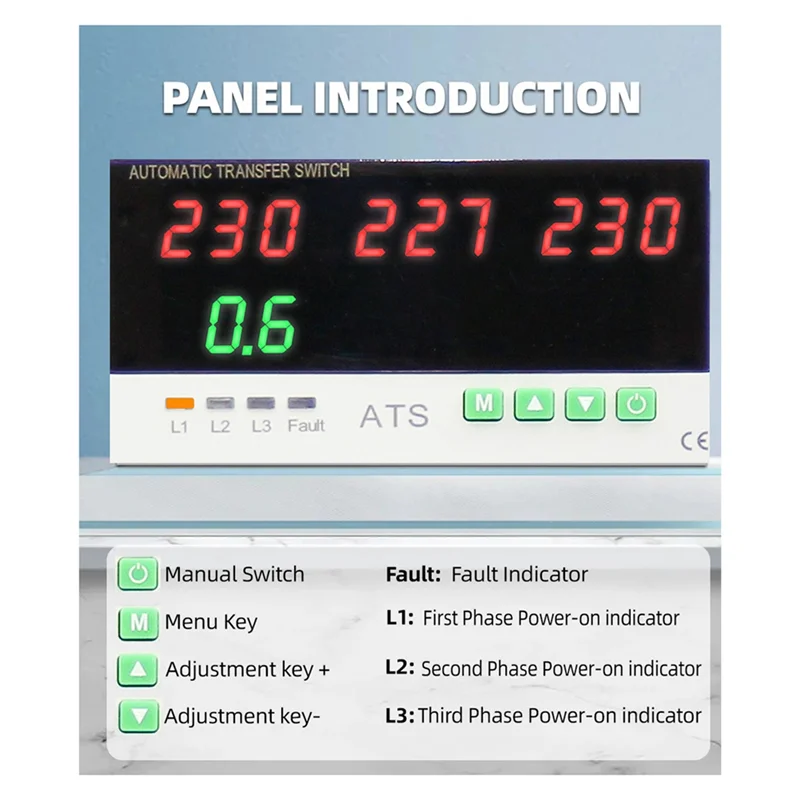 

AAAEL-Automatic Transfer Switch Over Under Voltage Protector With Phase Selector Uninterrupted Power Over Current Limiter ATS 10