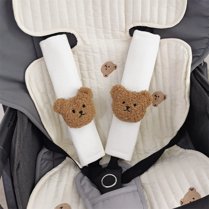 Y1UB – housse sangles siège voiture pour bébé, coussinets ceinture sécurité souples pour enfants, sangles housse