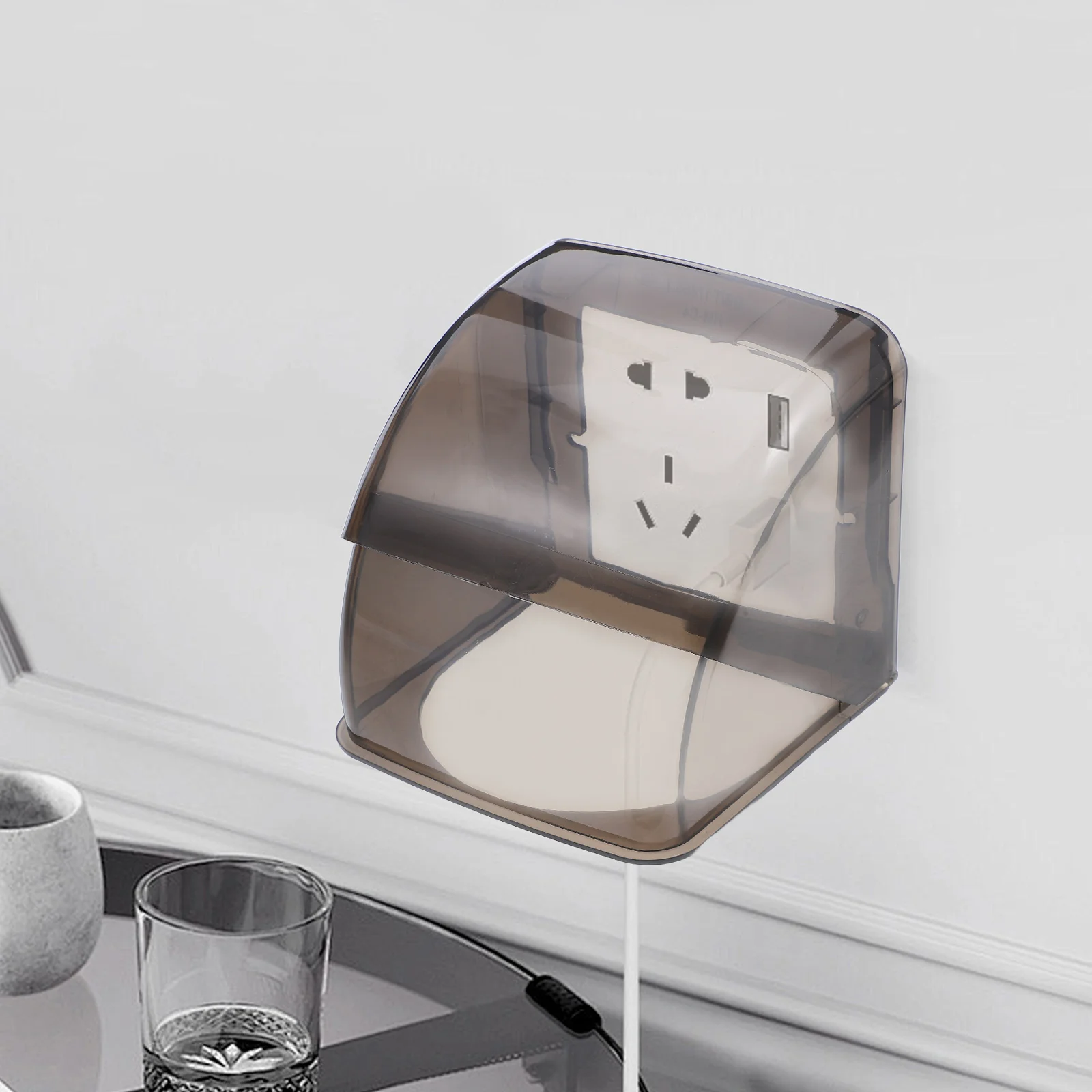 

2pcs Waterproof Outlet Cover Outdoor Socket Wall Mounted Electrical Cover Weatherproof Receptacle Exterior Plug Protector