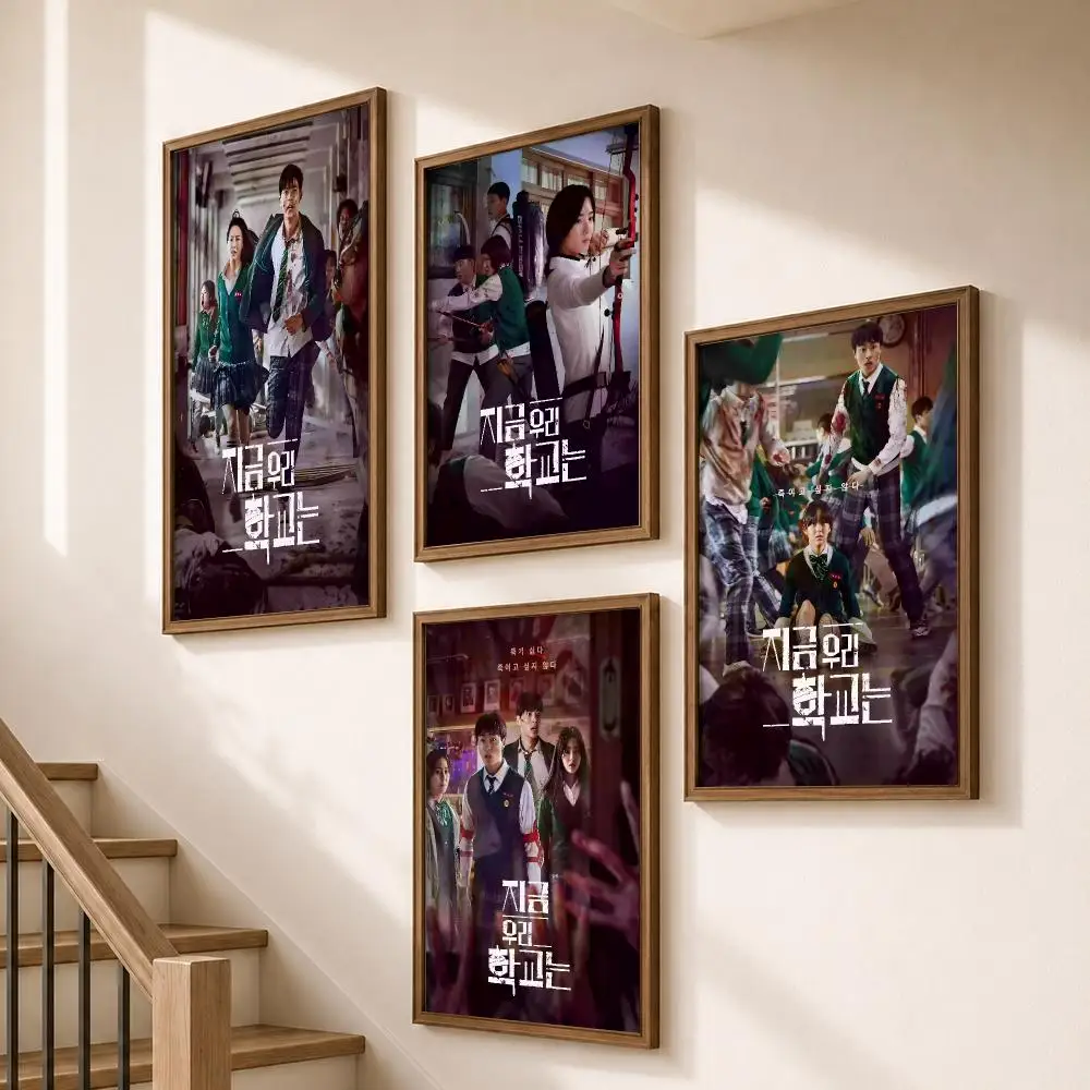 Series Zombie All Of Us Are Dead 2022 Poster HD Self Adhesive Wall Decor for Bedroom Dorm Room Office Gaming Room Gift