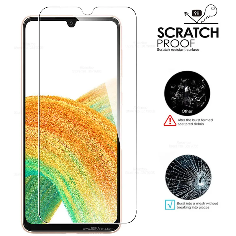 3Pcs protective glass for samsung galaxy a33 5g 6.4'' sumsung a33 a 33 33a glasses tempered screen protectors armor safety film