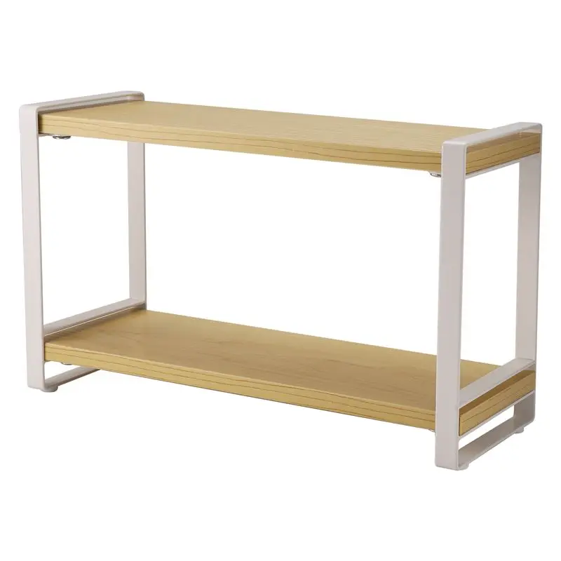 Y51A Double Layer Storage Rack, Kitchen Spices Plank Shelf, Metal Holders, Home Sundries Organization Rack, Table Cutlery