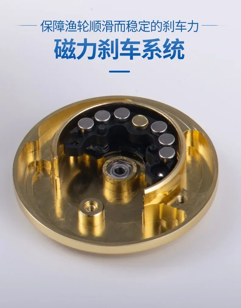 New all-metal general use micro-matter drum long casting sea fishing drum 22 kg brake force 8+1 discharge alarm