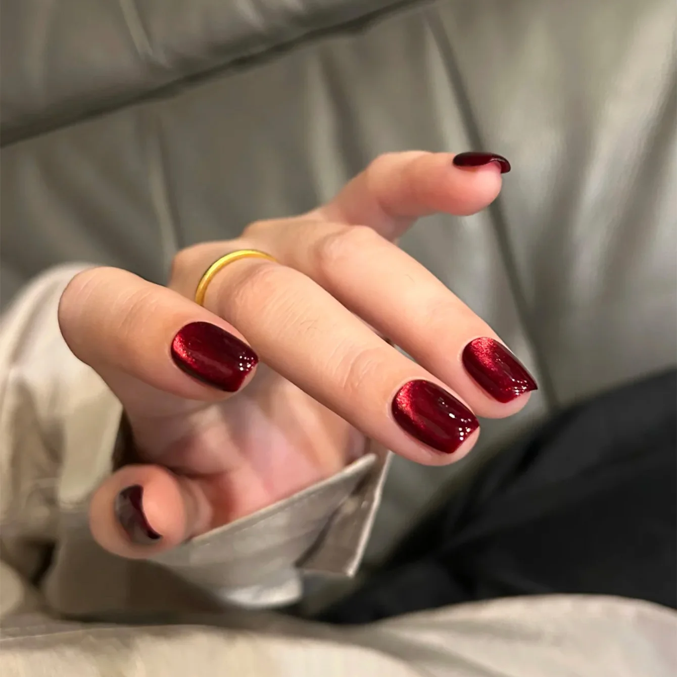1-24pcs TC Popular Versatile Red Glass Bead Cat Eye Gel Nail Polish Whitening Temperament Golden Cat Eyes Black Brown Nail Art