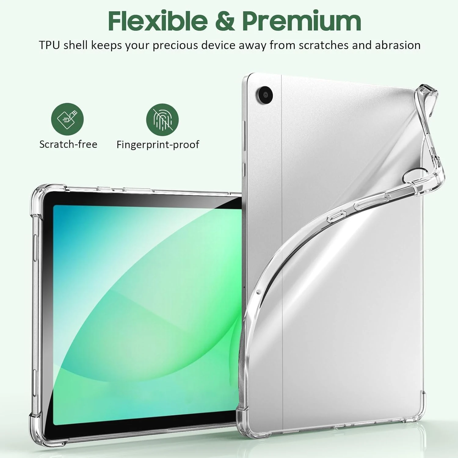 Etui na Samsung Galaxy Tab A9+ A9 Plus A11+ A11 Plus 2025 11 cali 8.7" Elastyczna silikonowa osłona TPU Przezroczysta obudowa ochronna — zdjęcie 3