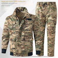 New Spring And Autumn Camouflage Suit Men's Labor Protection Clothing Welding Outdoor Travel Wear-resistant Work Clothes