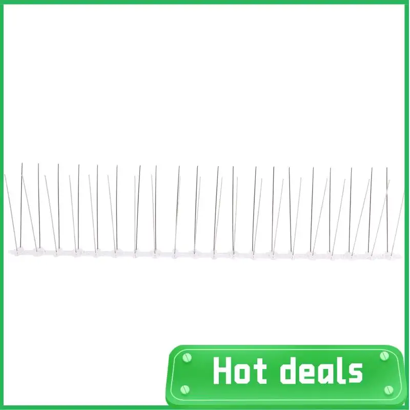 

AC62-10 Pcs/Box Bird Spikes, Stainless Steel Bird Deterrent Spikes Cover For Fence Railing Walls Roof Yard