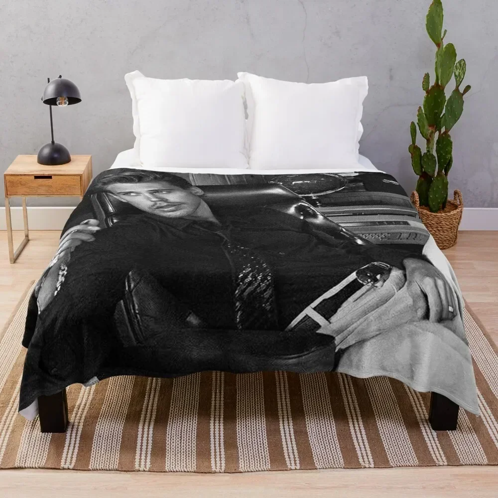 

austin butler black and white Throw Blanket