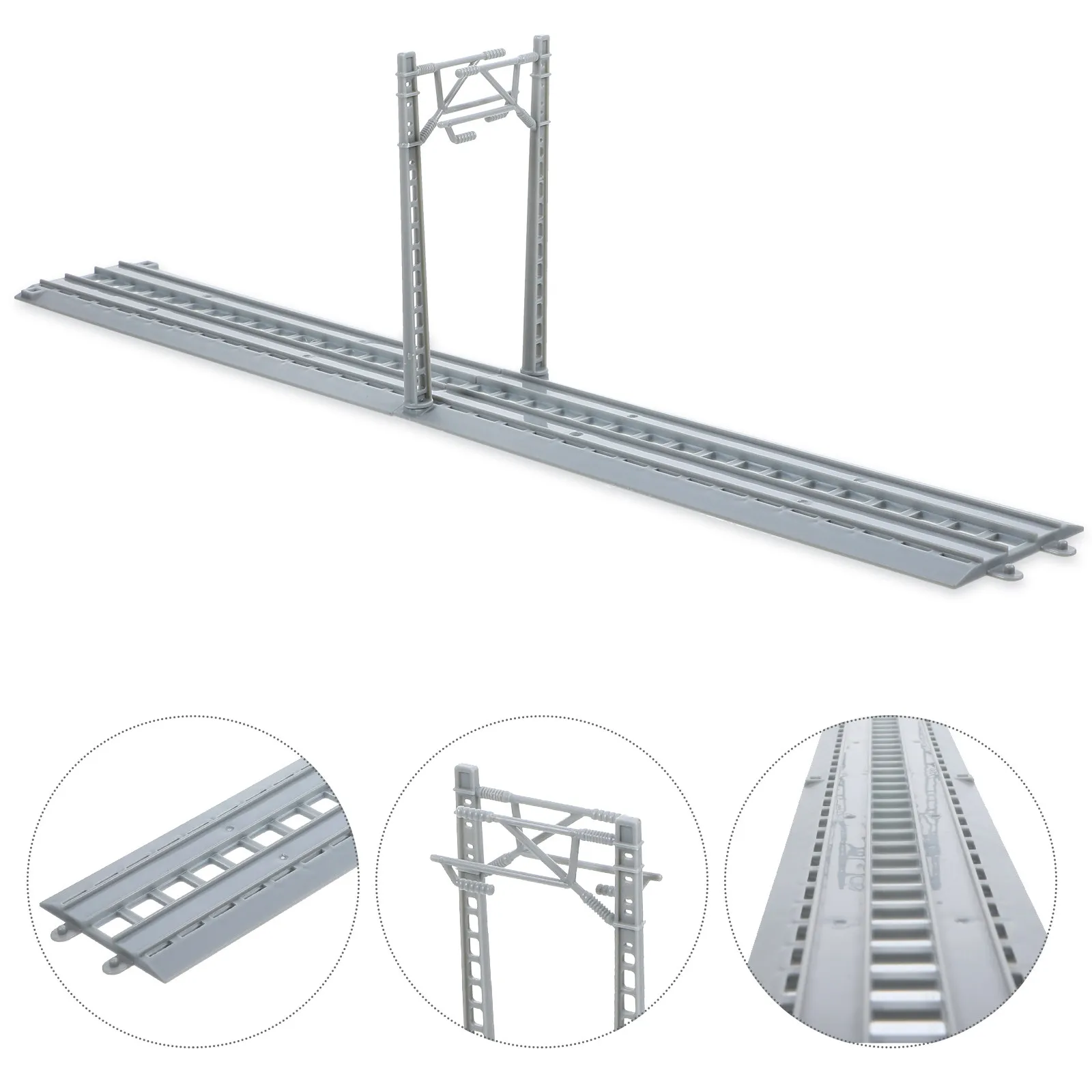 1Set Track Wire Pole Accessories for Train Scene Layout Kids DIY Plastic Tracks Hand-on Learning Play