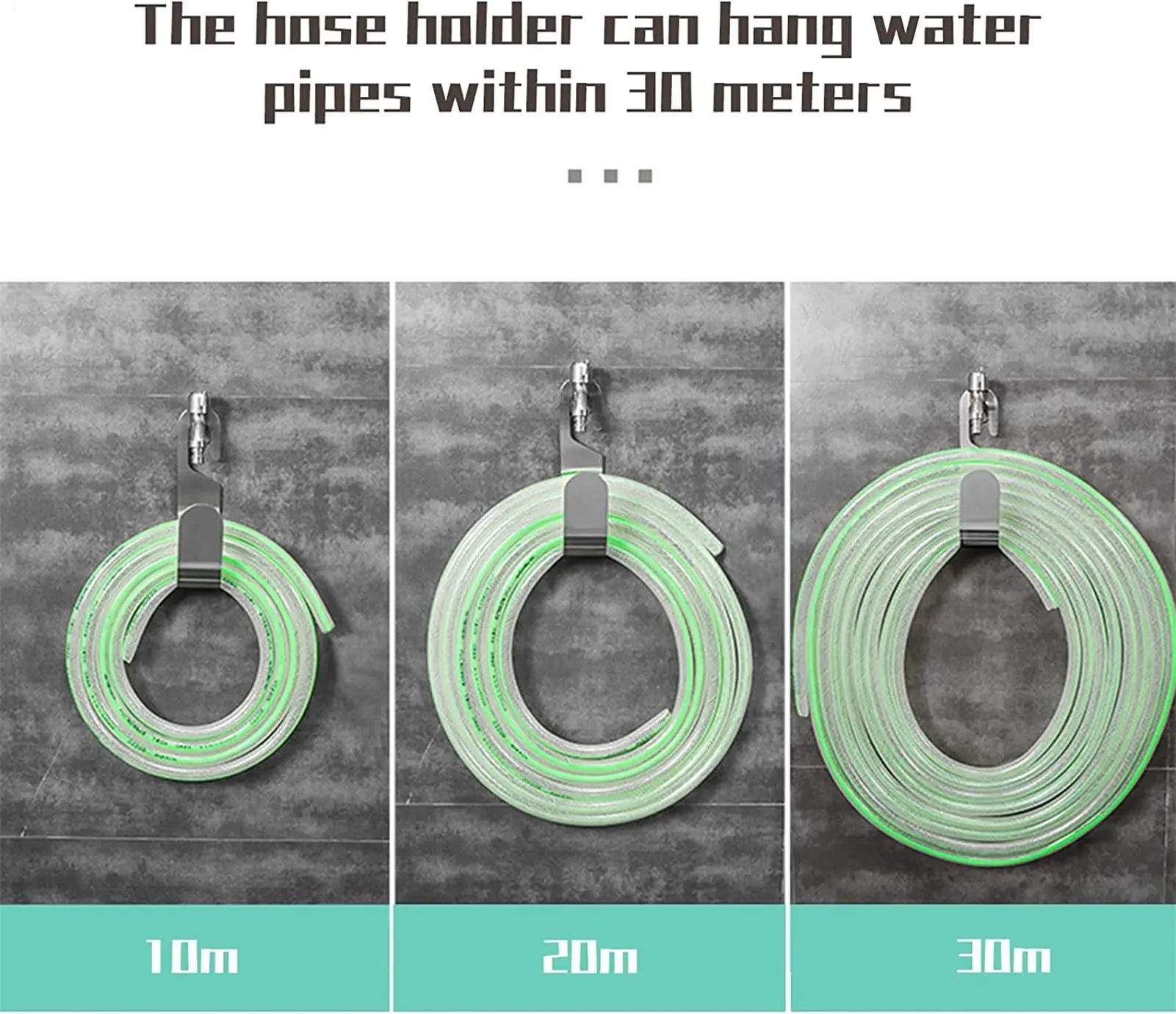 304 Stainless Steel Garden Wall Mounted Tap Watering Hose Organizer Storage Holder Agriculture Hose Pipe Reel Holder Hanger