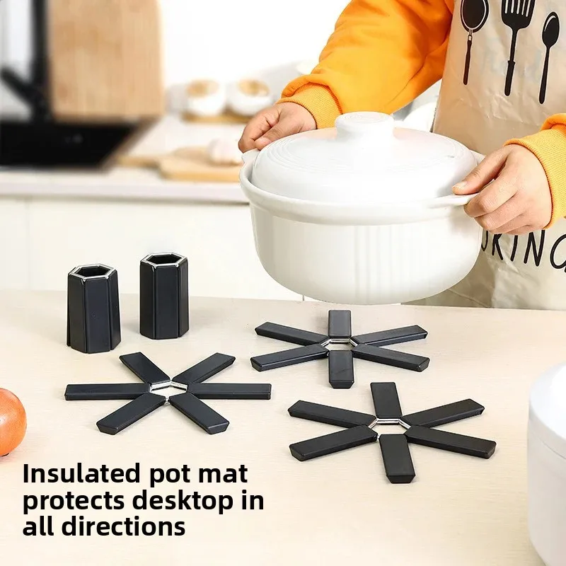 Cuscinetto pieghevole resistente al calore a sei artigli - Resistente alle alte temperature per pentole da cucina in argilla Tavoli da pranzo Ciotole Piatti e piatti