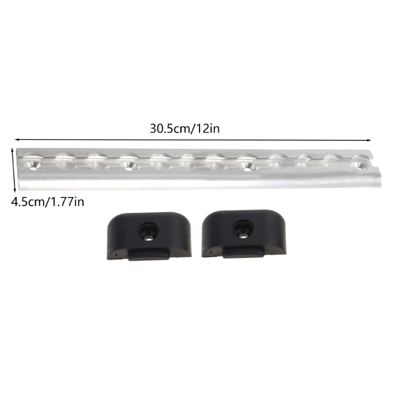 RV Car L-Track Airline Rail with Single Stud Fitting Tie Down Anchors Quick Release Rings Spring Bolt Airline Track 30cm/12inch