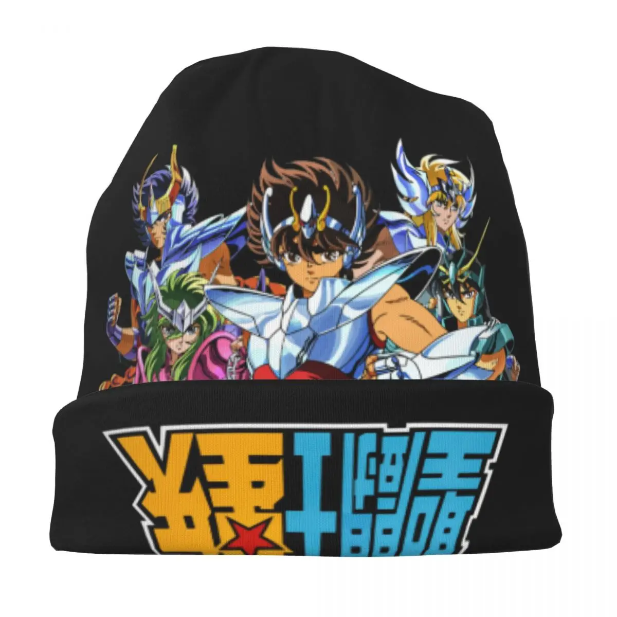 Saint seiya cavaleiros do zodíaco anime bonnet chapéu outono inverno ao ar livre crânios gorros chapéus unisex quente dupla utilização bonés