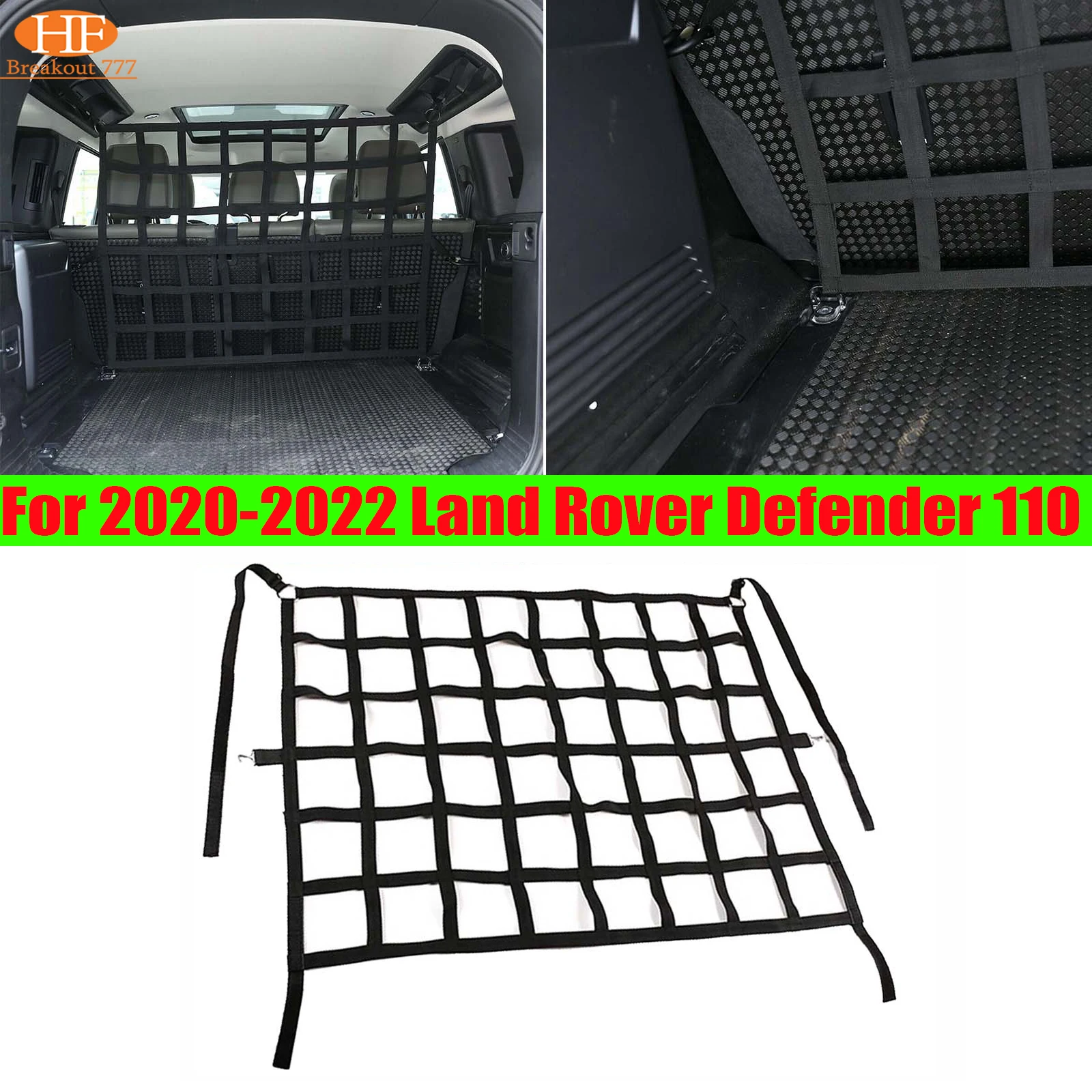 Car Tail Box Trunk Cargo Safety Net,Pet Dog Security Fence Grid,Auto Interior Accessories For 2020-2022 Land Rover Defender 110