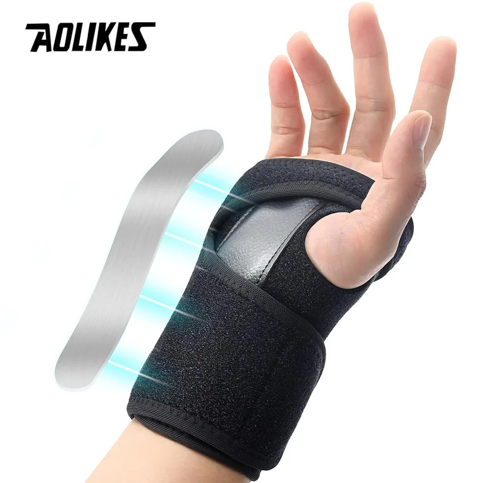 

AOLIKES 1PC Wrist Brace Wrist Support with Splint for Men and Women, Hand Support for Carpal Tunnel Arthritis Tendonitis Sprain
