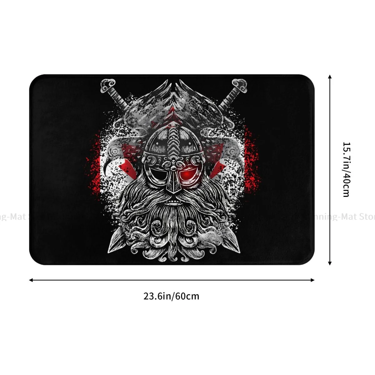 Viking Mythology Non-slip Doormat Odin Ravens Swords Canada Flag Bath Bedroom Mat Outdoor Carpet Home Modern Decor