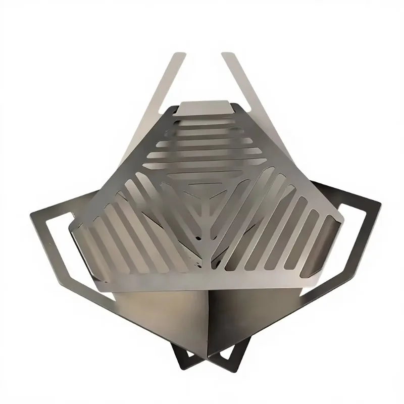 Luxury pure titanium triangular barbecue grill, healthy and environmentally friendly, ultra light, never rusting, reusable