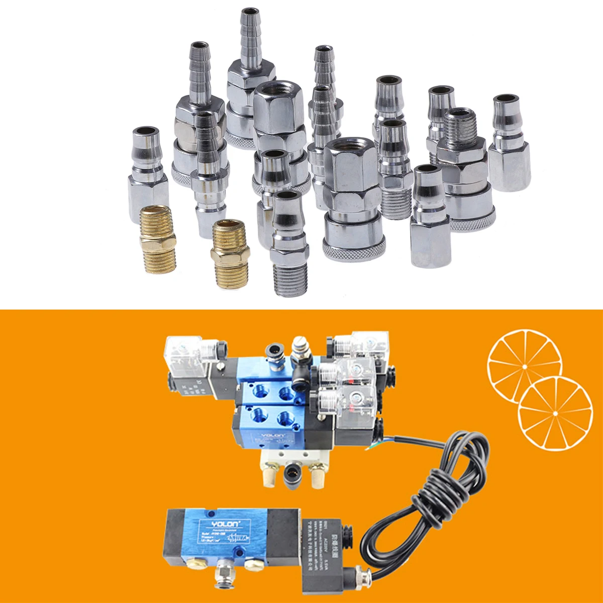 

18pcs Joint Set 1/4 Inch Tool Accessories Couplings Connector Hose Fitting Quick Disconnect Kit Corrosion Resistant