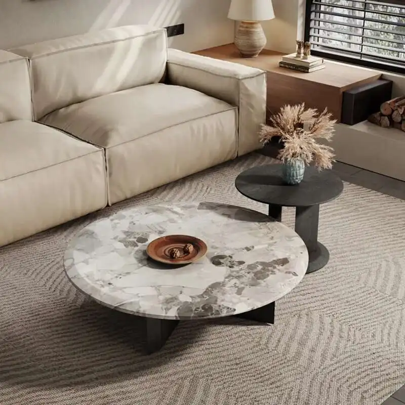 

High Quality Aesthetic Coffee Table Light Luxry Modern Minimalist Side Table Art Unique Aesthetic Mesas Bajas Chinese Furniture