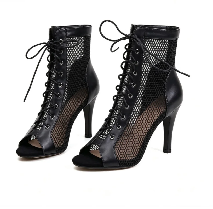 bottes-de-danse-latine-noires-en-maille-pour-femmes-a-lacets-bout-ouvert-talon-haut-semelle-en-daim-pour-competition-danse-de-salon-salsa-tango-soiree