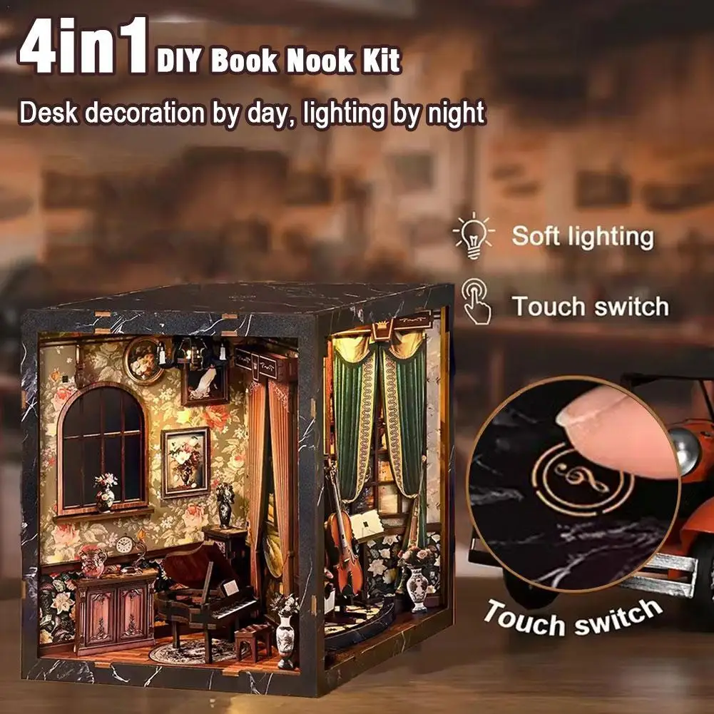 DIY Buch Nook Kit Miniatur Welt beleuchtet Home Dekoration Ornament Kind Geburtstagsgeschenk handgemachte Weihnachtsgeschenk