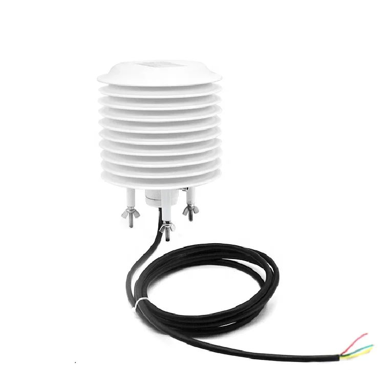 

9-30V Input Analog 4-20mA and Digital RS485 Modbus Output Air Temperature Humidity Sensor with Solar Radiation Shield