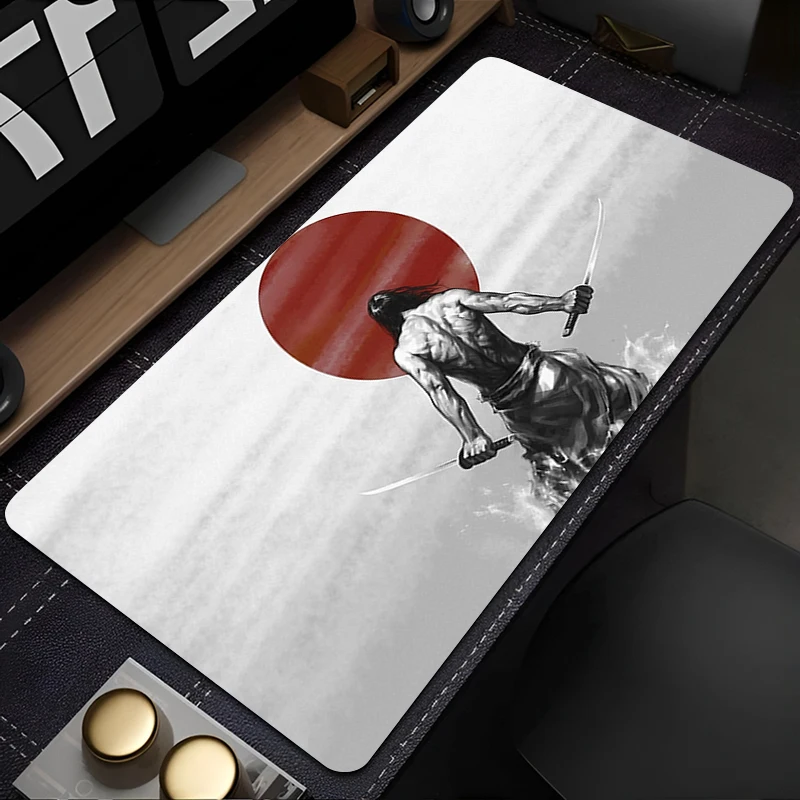 

Gaming Mouse Pad Multi Size Table Samurai Keyboard Pad Mousepad Computer Play Mat Rubber Personality-Filled Mausepad Desk Mat
