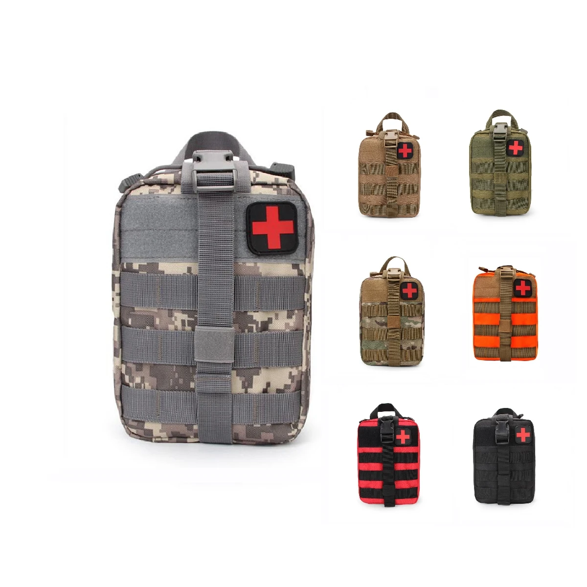 Imagem -02 - Ifak-tactical Survival First Aid Kit Molle Bolsa Portátil Emergência Resgate ao ar Livre Camping Caminhadas Esportes 16 Pcs