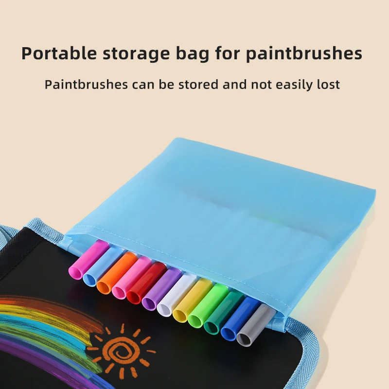 Schrijfbordboek voor kindertekeningen Herbruikbaar draagbaar gemakkelijk op te slaan tekenboek kinderspeelgoed (met 12 pennen)