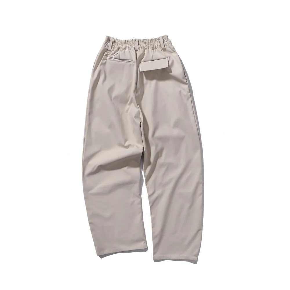 Design Folds Basic Solid Elegant Office Wide Leg Suit Pants Trousers for Women Men  Winter Spring Trending