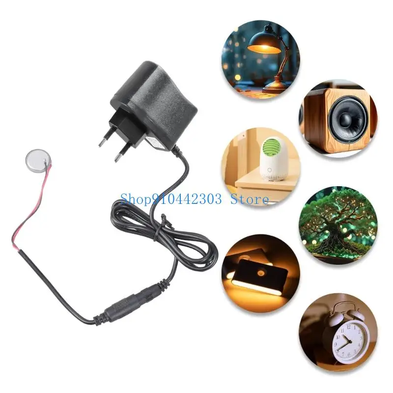 652F AC100 240V To DC3V Virtual Battery Adapters EU Standard Plugs For Remote Thermometers Clocks